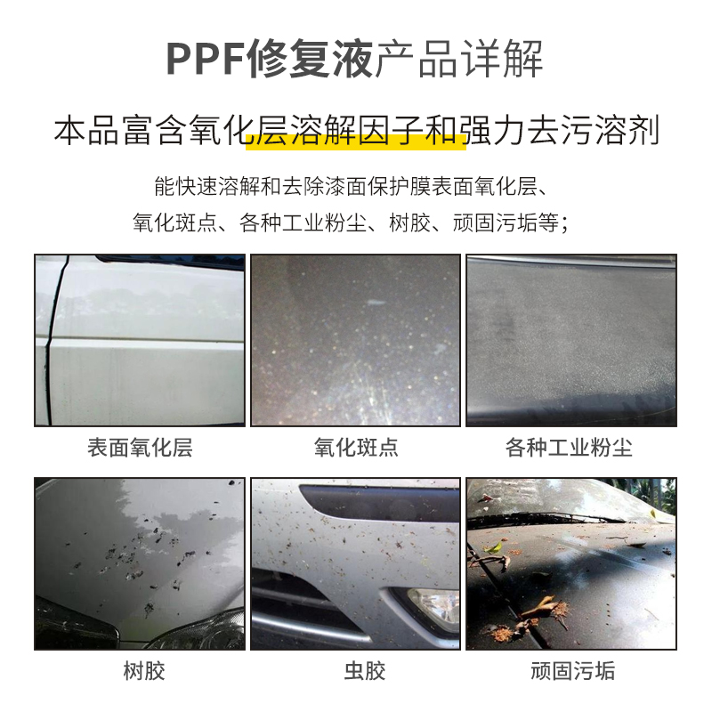 PPF修复保养套装PPF固封剂车身漆面翻新增滑增亮抗腐抗划长效保护-图3