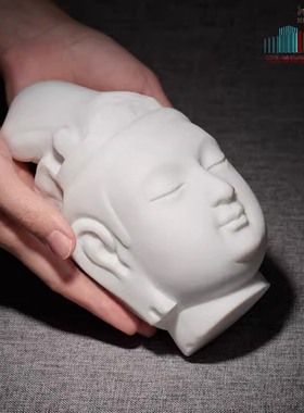 菩萨头摆件白色新中式河北博物院