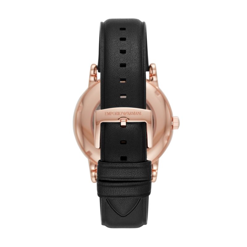 Armani阿玛尼男士镂空腕表时尚潮流防水皮带表机械手表 AR60013