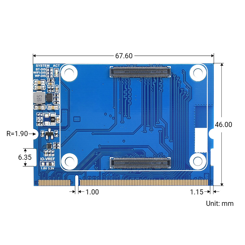 树莓派CM4转CM3核心板转接板 Computer Module CM3计算模块替代板 - 图1