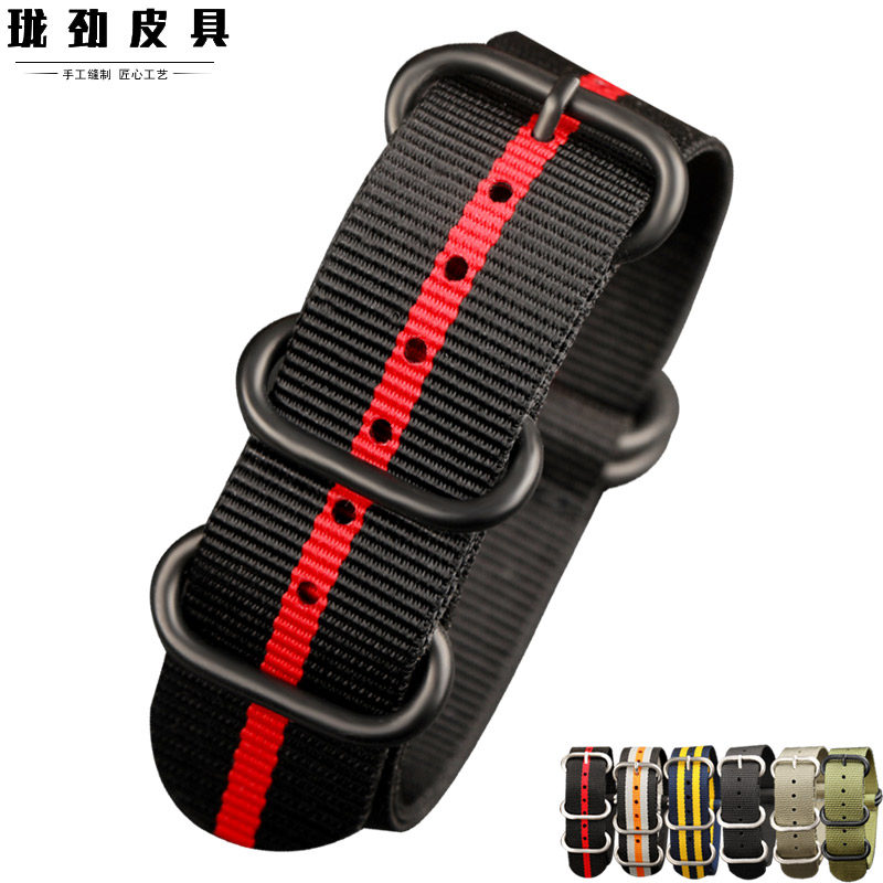 珑劲高强度尼龙表带适配精工带男表 珑劲皮具配件
