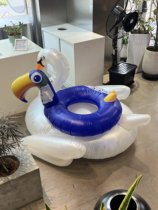 Export Order oversize Thickened White Swath Large Mouth Bird Inflatable Floating Row Sitting Swim Circle Adult