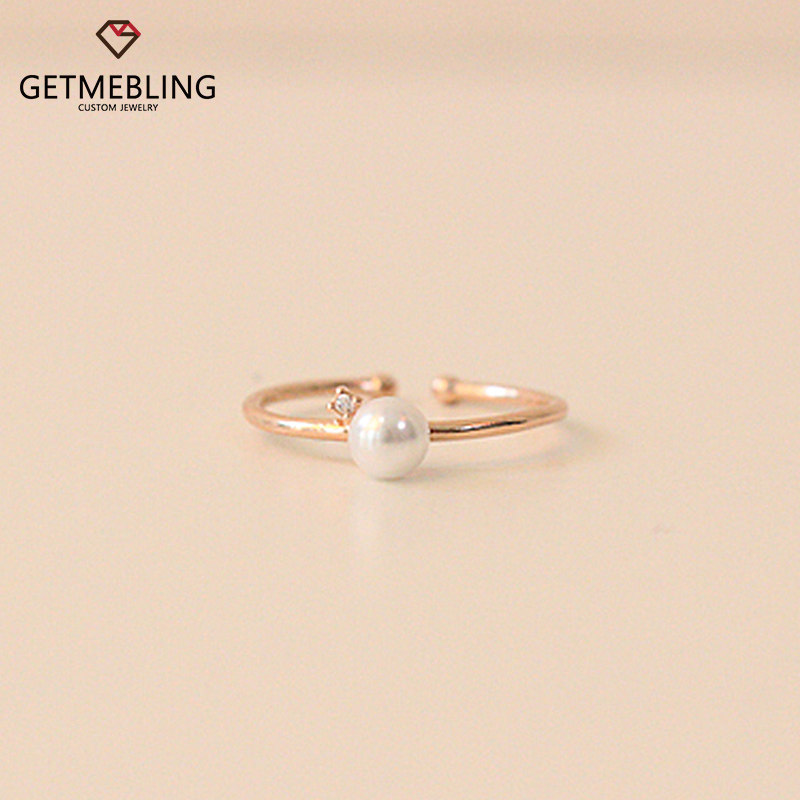 get me bling韩国进口珍珠开口套戒 欧派亿奢汇海外戒指/指环