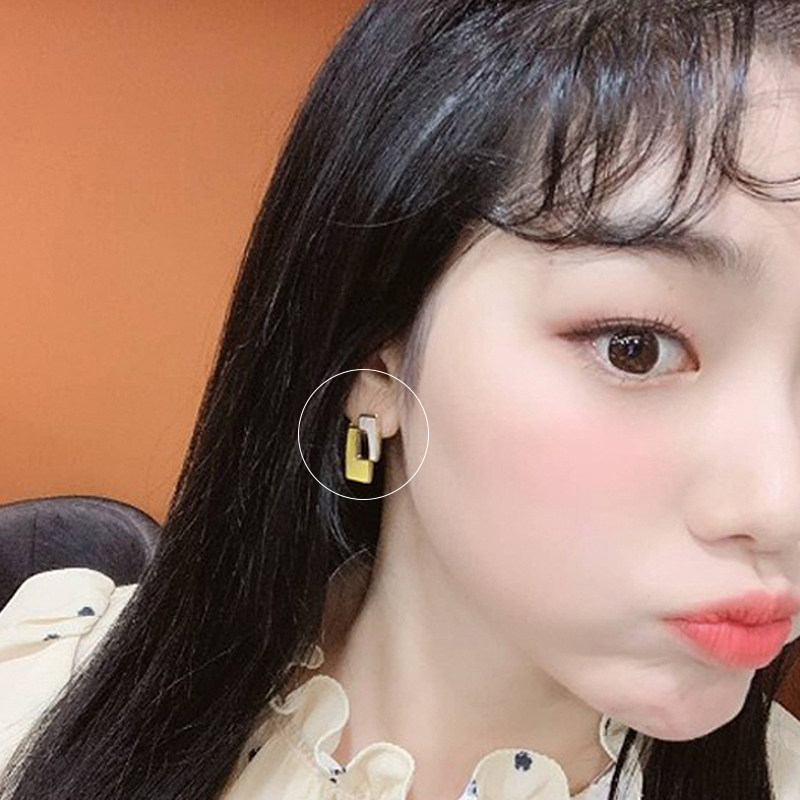 get me bling几何方块复古韩国耳环 OPECFASHION海外耳钉