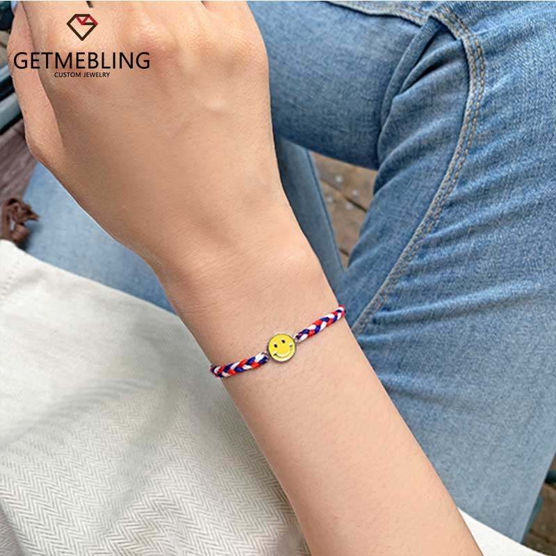 get me bling正品编织女笑脸手绳 GetMeBling海外手链