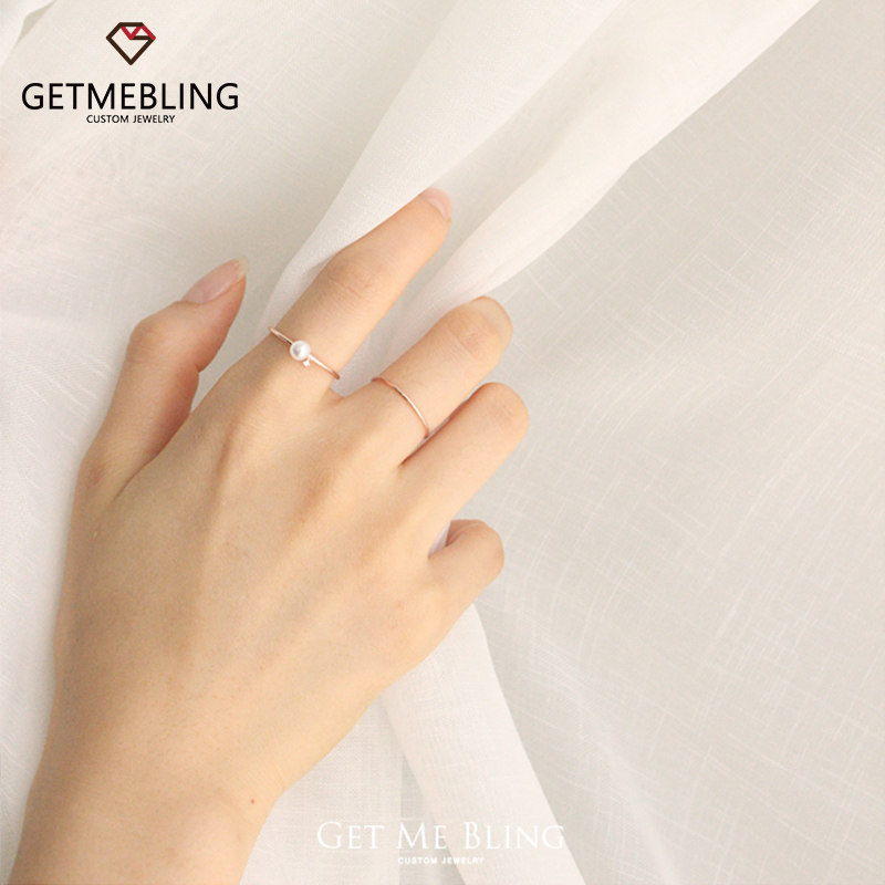 get me bling韩国进口珍珠开口套戒 欧派亿奢汇海外戒指/指环