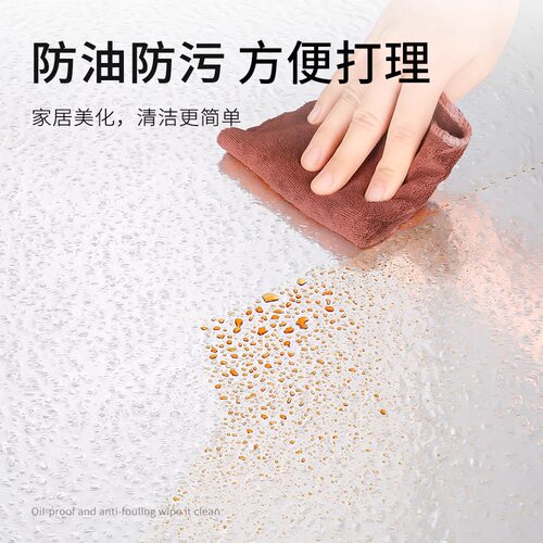 厨房防油贴纸防水防潮自粘家具灶台台面橱柜翻新瓷砖锡箔纸可擦拭 - 图1
