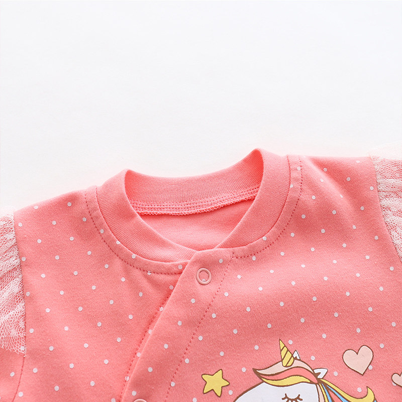 春秋季婴儿衣服纯棉可爱独角兽 善婴坊连身衣/爬服/哈衣