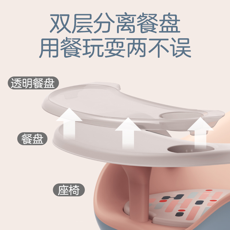 靠背椅子家用宝宝吃饭加厚叫叫椅 奔麦儿童椅