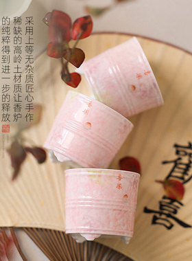 浣玺手绘三鼎香炉袖珍精巧
