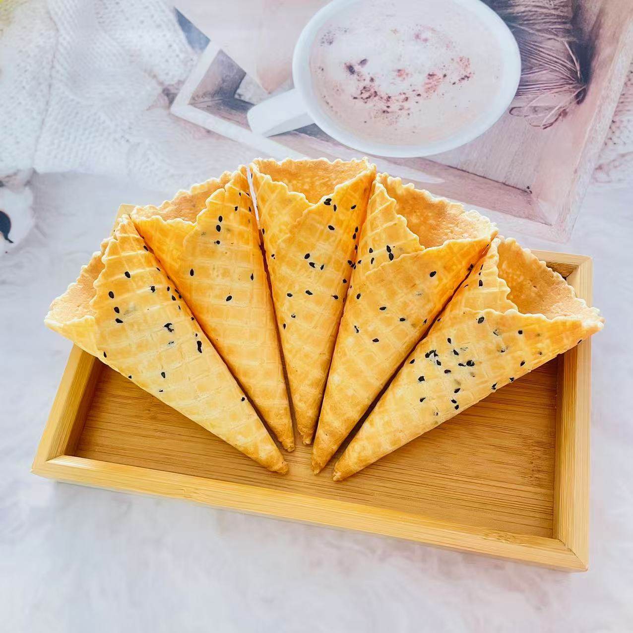 黑芝麻中号脆筒冰淇淋脆皮甜筒蛋卷冰激凌蛋筒装饰雪糕脆商用蛋壳,淘宝优惠券,粉丝福利购,淘宝优惠卷