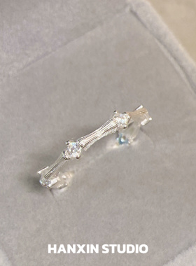 HANXINSTUDIOS925竹节食指戒