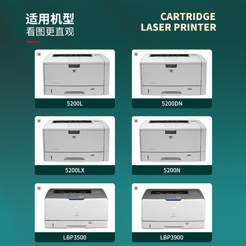 思江南适用惠普5200硒鼓7516a 16a 佳能LBP3500 CRG309墨盒hp5200l/n/dn/lx打印机3900 Q7516A碳粉7516 - 图0