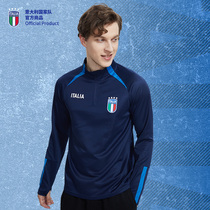 Official merchandise of the Italian national team) Deep Blue Sport Fitness Speed Dry Long sleeves Football Training Conserve fans