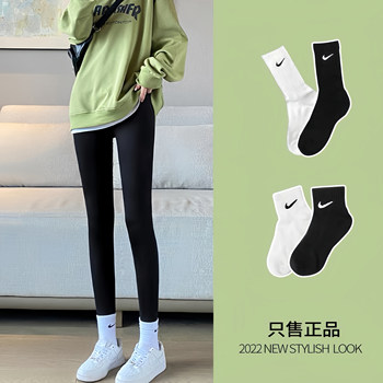 ຖົງຕີນ Nike ສໍາລັບຜູ້ຊາຍແລະແມ່ຍິງໃນດູໃບໄມ້ລົ່ນແລະລະດູຫນາວກາງ calf socks ຖົງຕີນຜູ້ຊາຍ towel ລຸ່ມບ້ວງ socks ແມ່ຍິງ socks ຍາວ socks ກິລາ