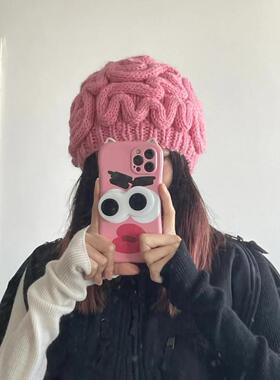 创意大脑子潮流脑花帽子女冬稀奇古怪搞怪可爱毛线生日礼物沙雕