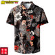 Summer thin floral shirt real pocket shirt