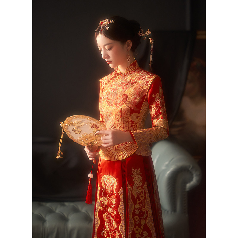 秀禾服2020新款中国风中式敬酒服 淑院旗袍