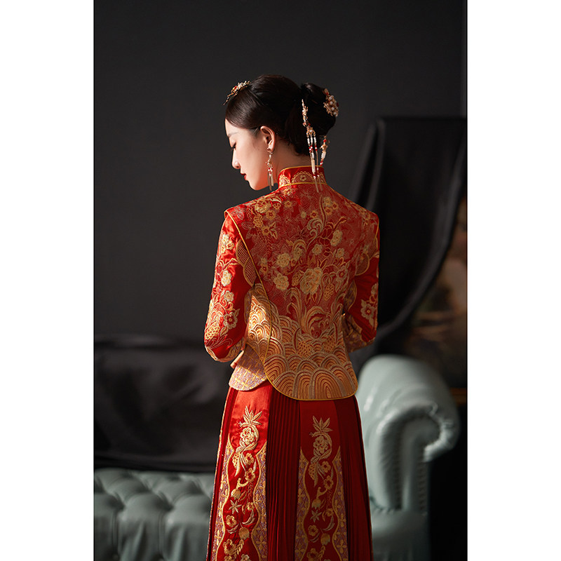 秀禾服2020新款中国风中式敬酒服 淑院旗袍