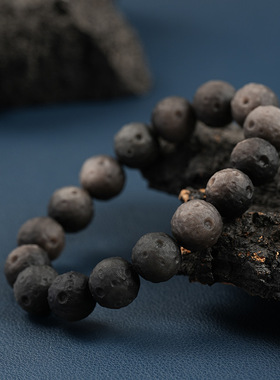 银曜石月球手链男款女款陨石手串原创情侣款永远绕着她转同款