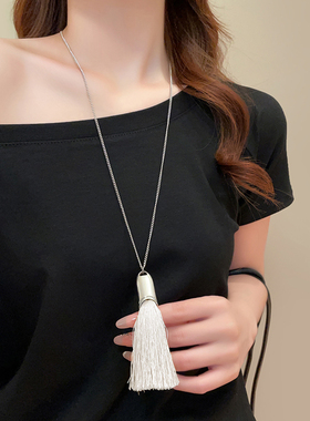 日韩合金材质毛刷子项链女