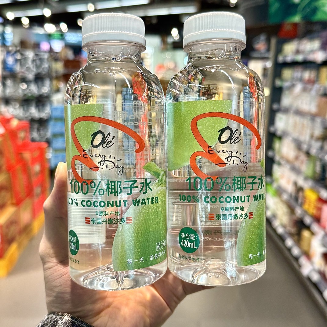 ole超市精品100%椰子水420ml青瓜椰子水420ml代购包邮