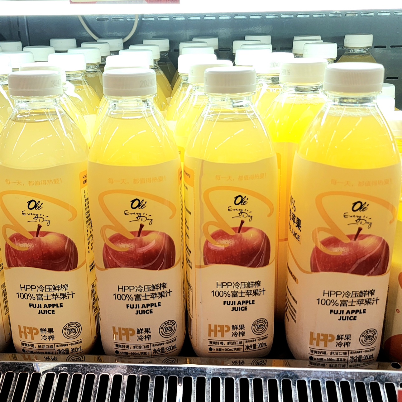 ole精品超市鲜榨100%HPP红心苹果汁富士苹果汁橙汁包邮网红果汁