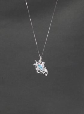 ERSHI尔时｜飞羽 原创设计飞鱼海洋可拆卸扣子吊坠项链锁骨链礼物