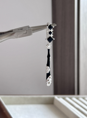 ERSHI尔时｜龙涎 原创设计项链吊坠扣新中式黑白龙鳞可拆卸毛衣链