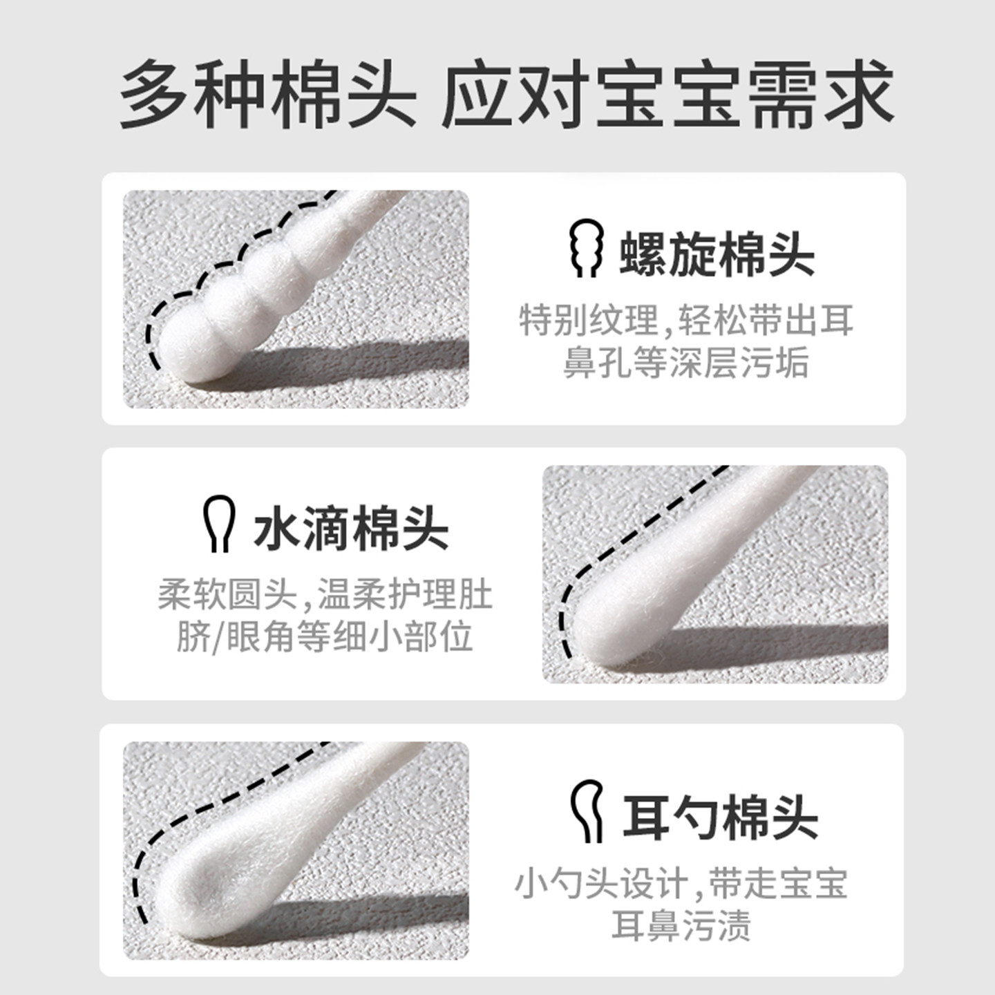 新生宝宝棉签婴儿专用掏耳朵挖耳勺鼻屎儿童棉签小头细双头棉花棒 新生宝宝棉签婴儿专用掏耳朵挖耳勺鼻屎儿童棉签小头细双头棉花棒