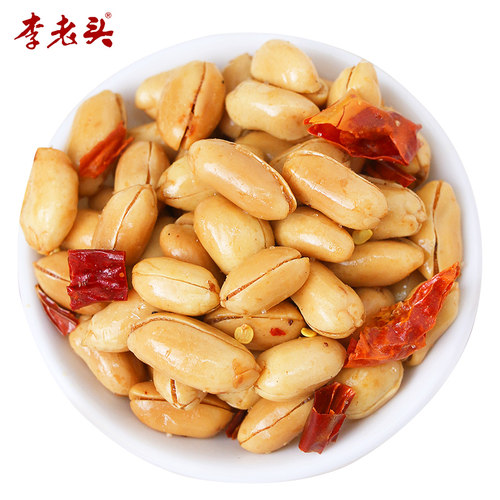 李老头麻辣椒盐花生米180g熟新山东大花生油炸下酒菜休闲小吃零食 - 图3