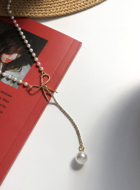 唯美日韩小众设计珍珠镶钻项链