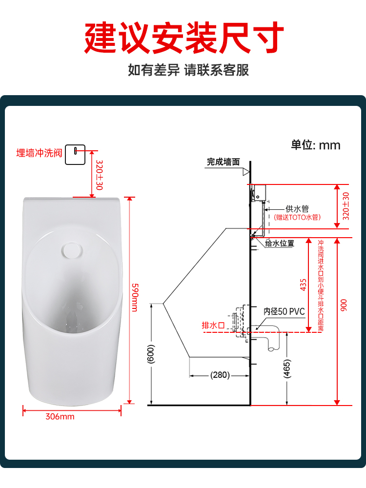 TOTO小便斗UWN926SHB壁挂式家用商用节水型感应小便器小便池尿斗-图2