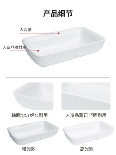 TOTO台盆PJS06W桌上式洗脸盆家用艺术洗手盆晶雅洗漱台上盆(07-A) - 图1