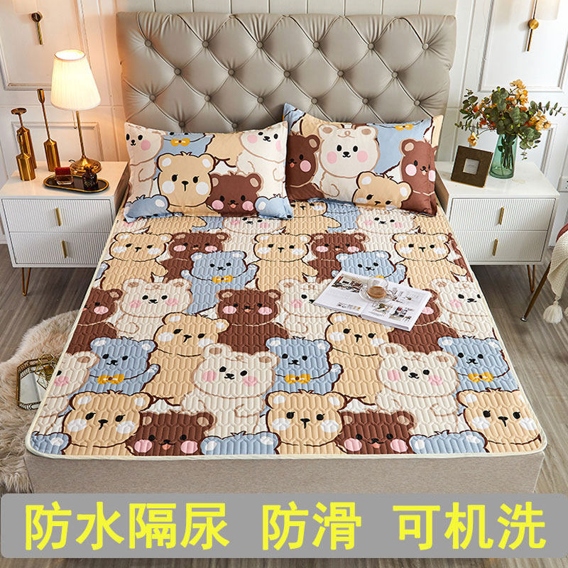 全棉防滑防水儿童隔尿防湿夹棉床垫 乐吱床垫/床褥/床护垫/榻榻米床垫