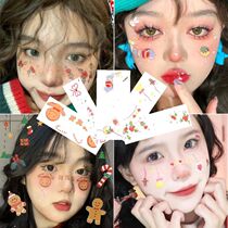 Christmas makeup Makeup Tattoo Sticker Loving Face Stickler Blush Creative Makeup Imitation Fun Child Hot Girl Tattoo Sticker