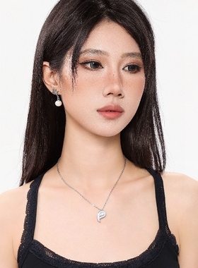 3A锆石腰果花银饰小众款项链