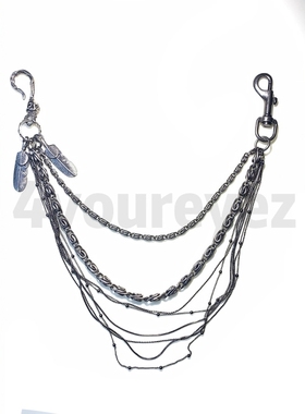 多层次流苏暗黑视觉裤链