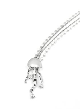 小众水母水钻拼接珍珠高奢项链