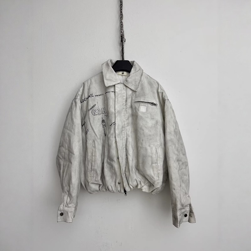 Without Me/SMILEANDSAD 手工GBH乐队日系复古水洗做旧磨破棉夹克,淘宝优惠券,粉丝福利购,淘宝优惠卷