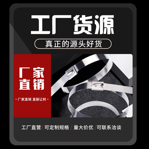 304不锈钢船舶扎带自锁4.6MM电线桥架金属室外抗氧化船用束线绑带 - 图1