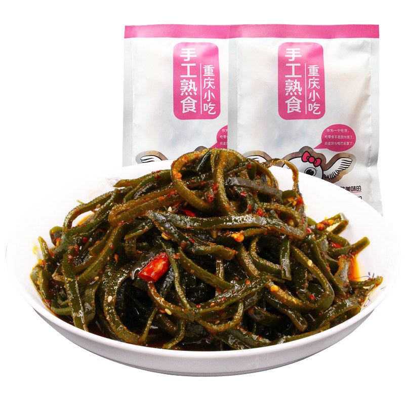 萌妖小厨香辣办公室零食重庆海带丝 萌妖小厨卤味素食