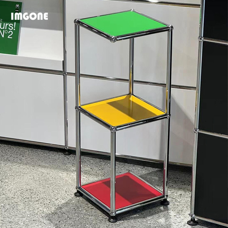 可移动边几ONEUSM推车不锈钢包豪斯中古边柜模块床头柜玻璃小茶几,淘宝优惠券,粉丝福利购,淘宝优惠卷