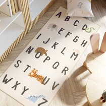 Children Cartoon Alphabet Rug Bedroom Full Bunk Bed Side Blanket Kindergarten Early Teach Baby Crawl Mat Water Washout Mat