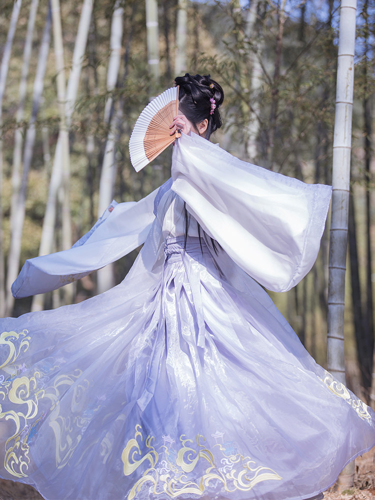 杞瑾女原创【初见】齐腰交领情侣汉服 杞瑾汉服