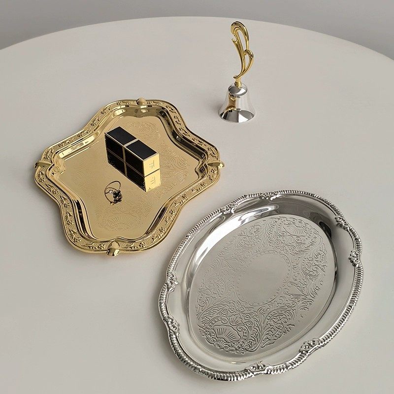 LIVETAI轻奢ins风电镀银盘子高颜值水果甜品收纳盘精致下午茶餐具,淘宝优惠券,粉丝福利购,淘宝优惠卷