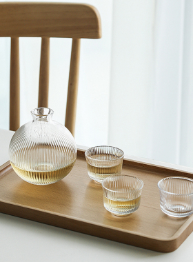 livetai日式风玻璃锤纹清酒壶