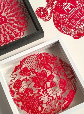 LIVETAI国风新年喜庆手工非遗剪纸百福图摆台客厅玄关装饰摆件