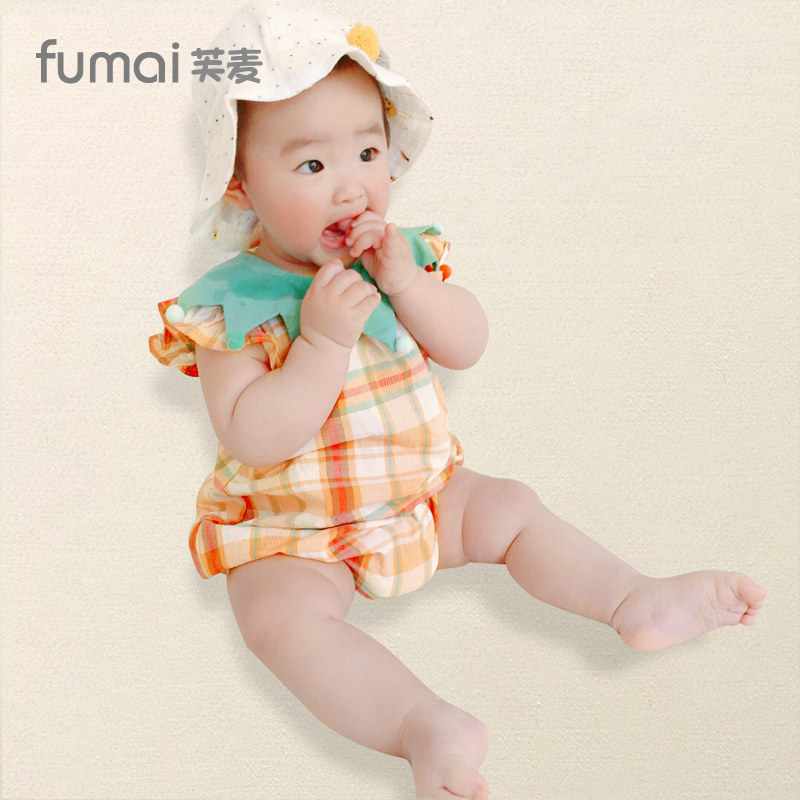 新生婴儿衣服夏季 芙麦连身衣/爬服/哈衣