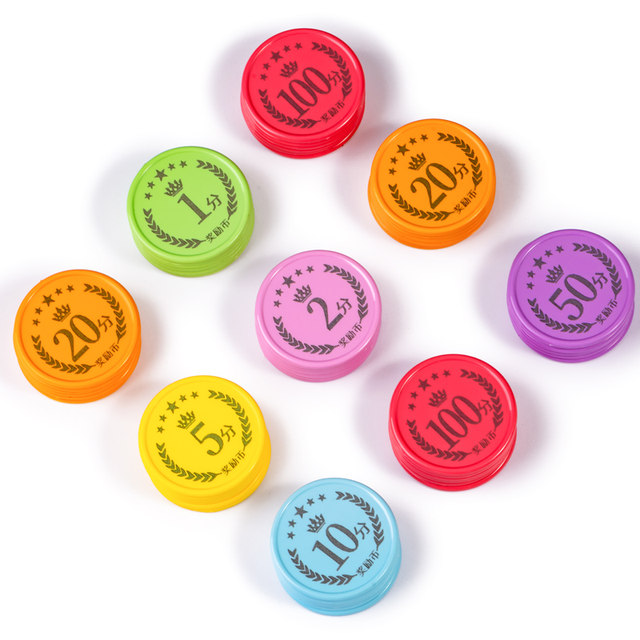 Customized coin exchange reward card for kindergarten students